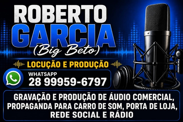 ROBERTO GARCIA GRAVAÇÃO DE ÁUDIO COMERCIAL